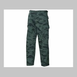 Nohavice BDU " kapsáče "  maskáč vzor TAIGA 65%bavlna 35%polyester farba čiernozelená